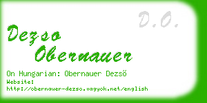 dezso obernauer business card