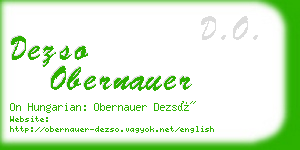 dezso obernauer business card